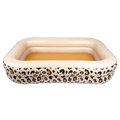Opblaas zwembad panterprint beige 211x132x46 cm