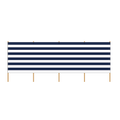 Strand Windscherm 3.75 meter blauw-wit