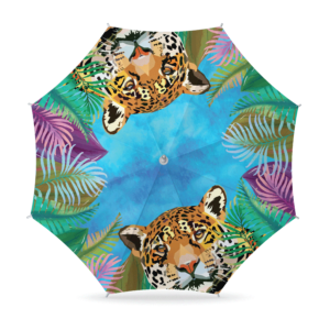 Strandparasol luipaard 180 cm polyester