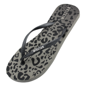 Slipper leopard grey