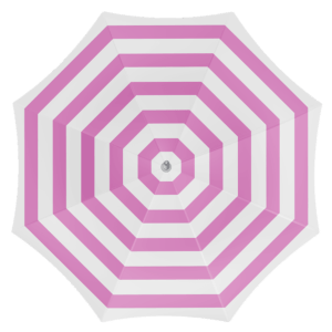 Strandparasol pink stripes 180 cm nylon