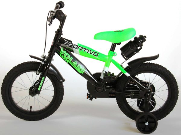 Sportivo Kinderfiets - 14 inch - Neon Groen Zwart