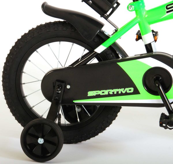 Sportivo Kinderfiets - 14 inch - Neon Groen Zwart