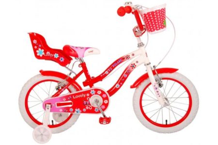 Lovely Kinderfiets - 16 inch - Rood Wit