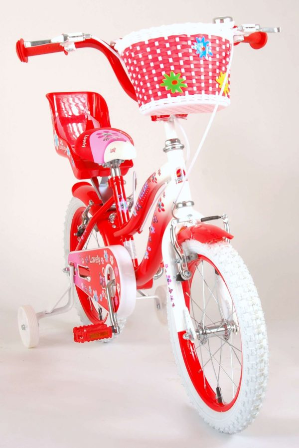 Lovely Kinderfiets - 16 inch - Rood Wit