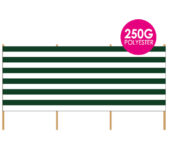 Strand windscherm 4 meter groen-wit