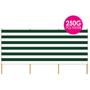 Strand windscherm 4 meter groen-wit