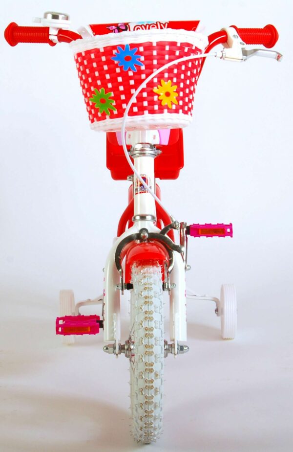 kinderfiets Lovely rood/wit