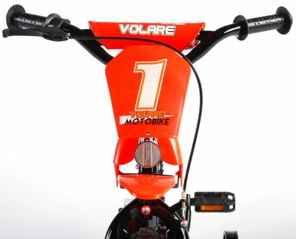 Volare Motorbike Kinderfiets - Jongens - 12 inch - Oranje - 95% afgemonteerd