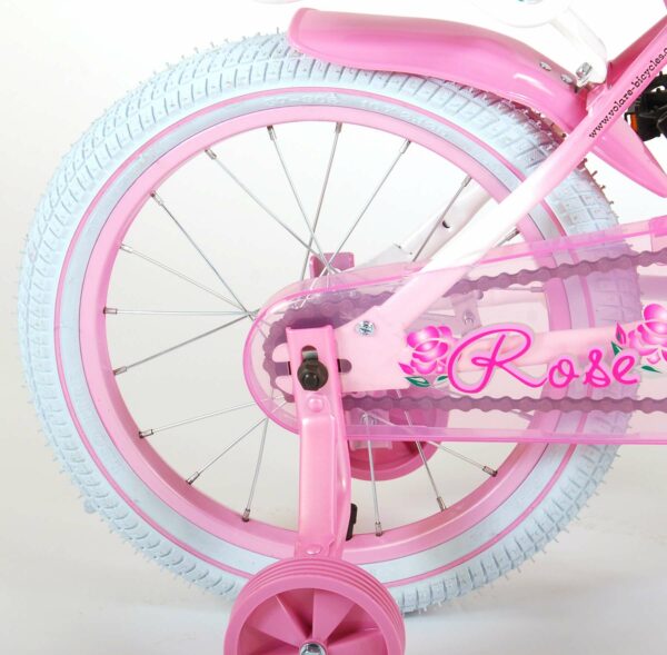 Volare Rose Kinderfiets - Meisjes - 16 inch - Roze/Wit - 95% afgemonteerd
