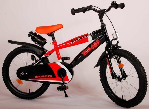 Kinderfiets Sportivo - Jongens - Neon Oranje Zwart - 18 inch