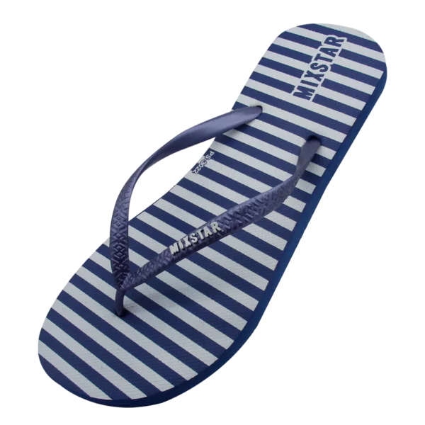 mixstar slippers navy blue stripes | summertoys.nl