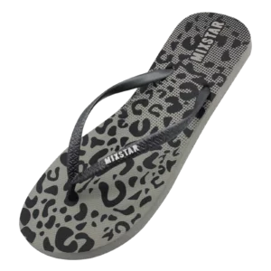 Slipper leopard grey