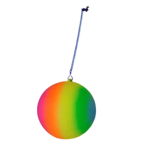 keychain ball rainbow