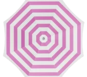 Strandparasol pink stripes 180 cm nylon