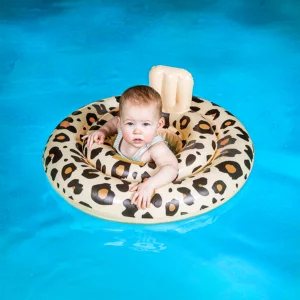 Zwemband baby float panterprint beige