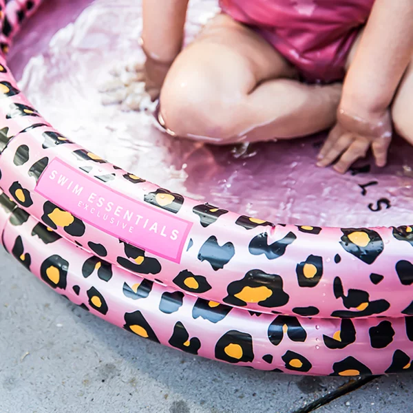 Baby zwembad panterprint roségoud 60x15 cm