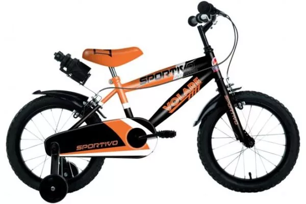Sportivo Kinderfiets - 14 inch - Neon Oranje Zwart
