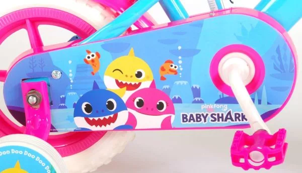 Baby Shark Kinderfiets - 10 inch - Roze Blauw