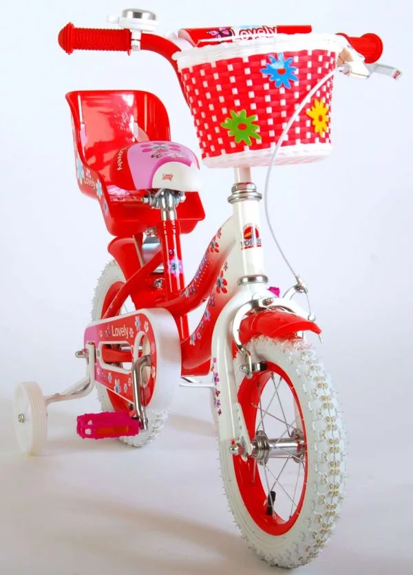 Lovely Kinderfiets - 12 inch - Rood Wit