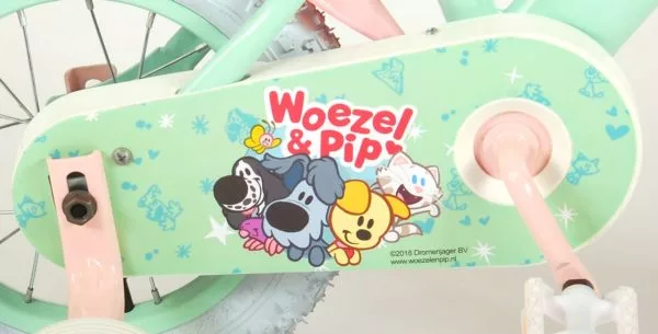Woezel & Pip Kinderfiets - 12 inch - Mint/Roze