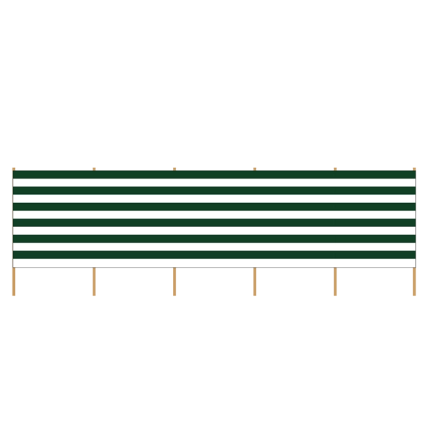 Strand windscherm 6 meter groen wit
