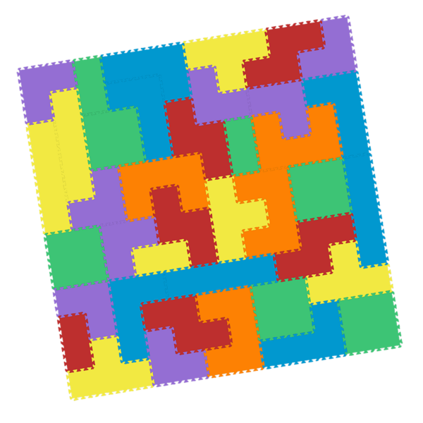 Foam mat tetris