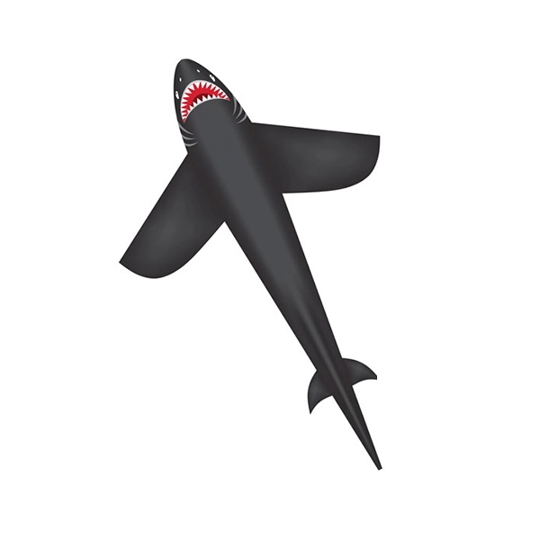 Vlieger Haai 150 cm - Zwart