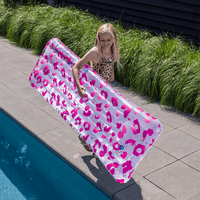 Luchtbed luxe panterprint neon 177 cm