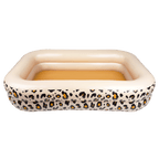 Opblaas zwembad panterprint beige 211x132x46 cm