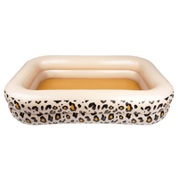 Opblaas zwembad panterprint beige 211x132x46 cm
