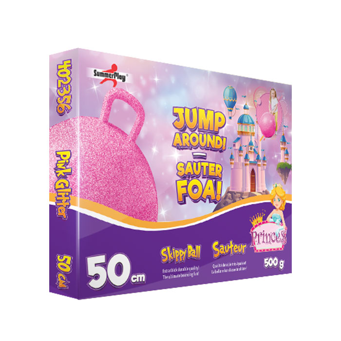 Skippybal pink glitter 50 cm