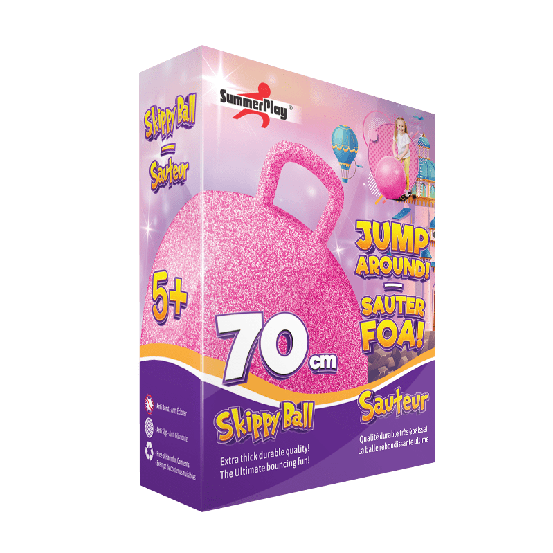 Skippybal pink glitter 70 cm