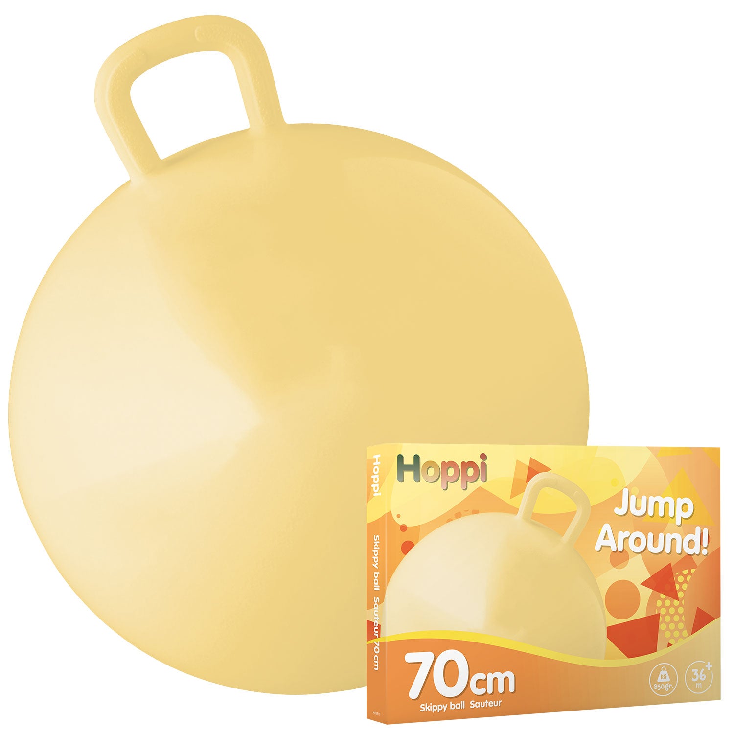 Skippybal geel 70 cm