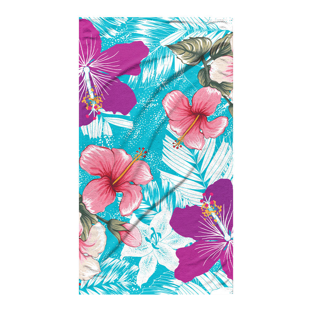 Strandlaken Hibiscus Blue