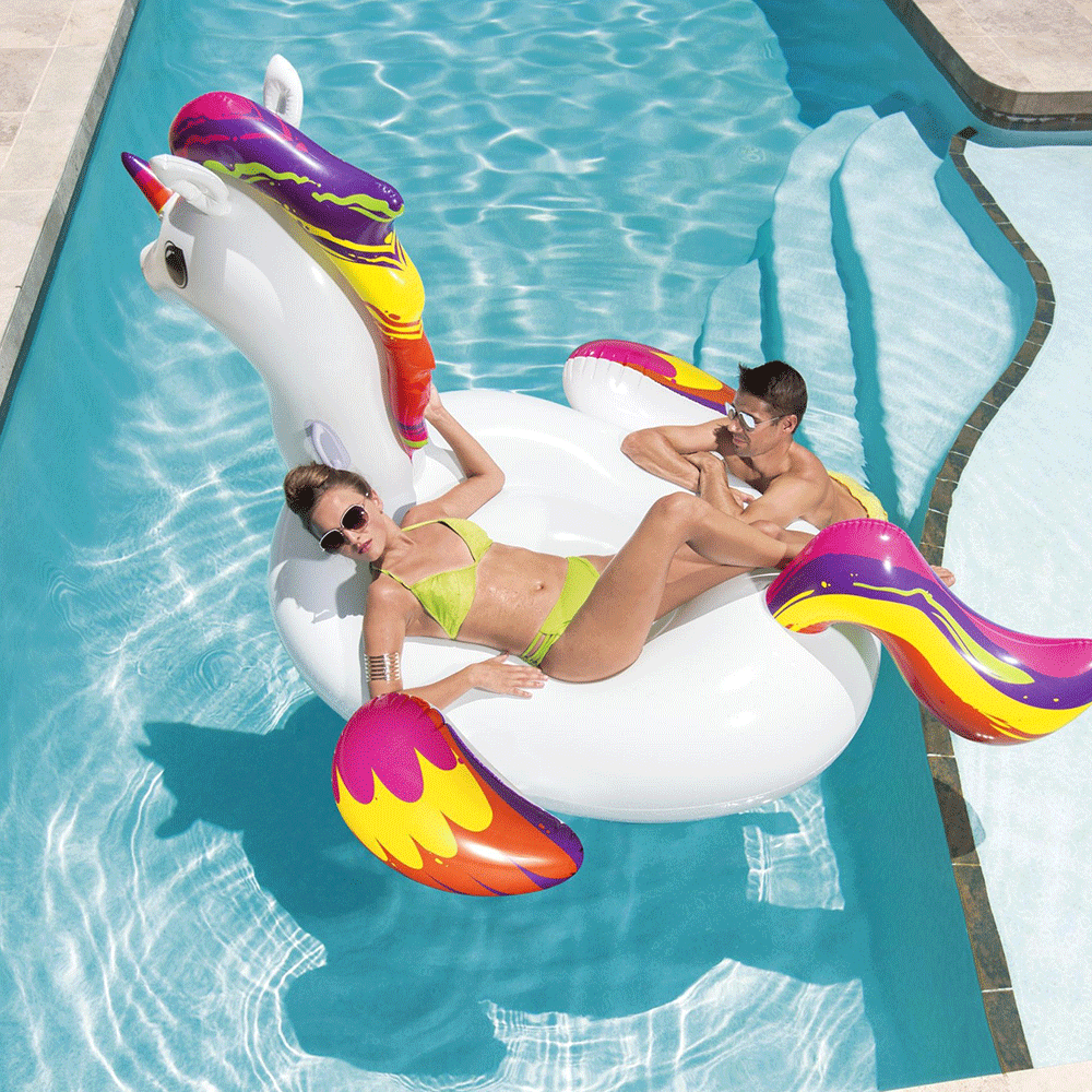 Supersized unicorn ride-on 224 cm