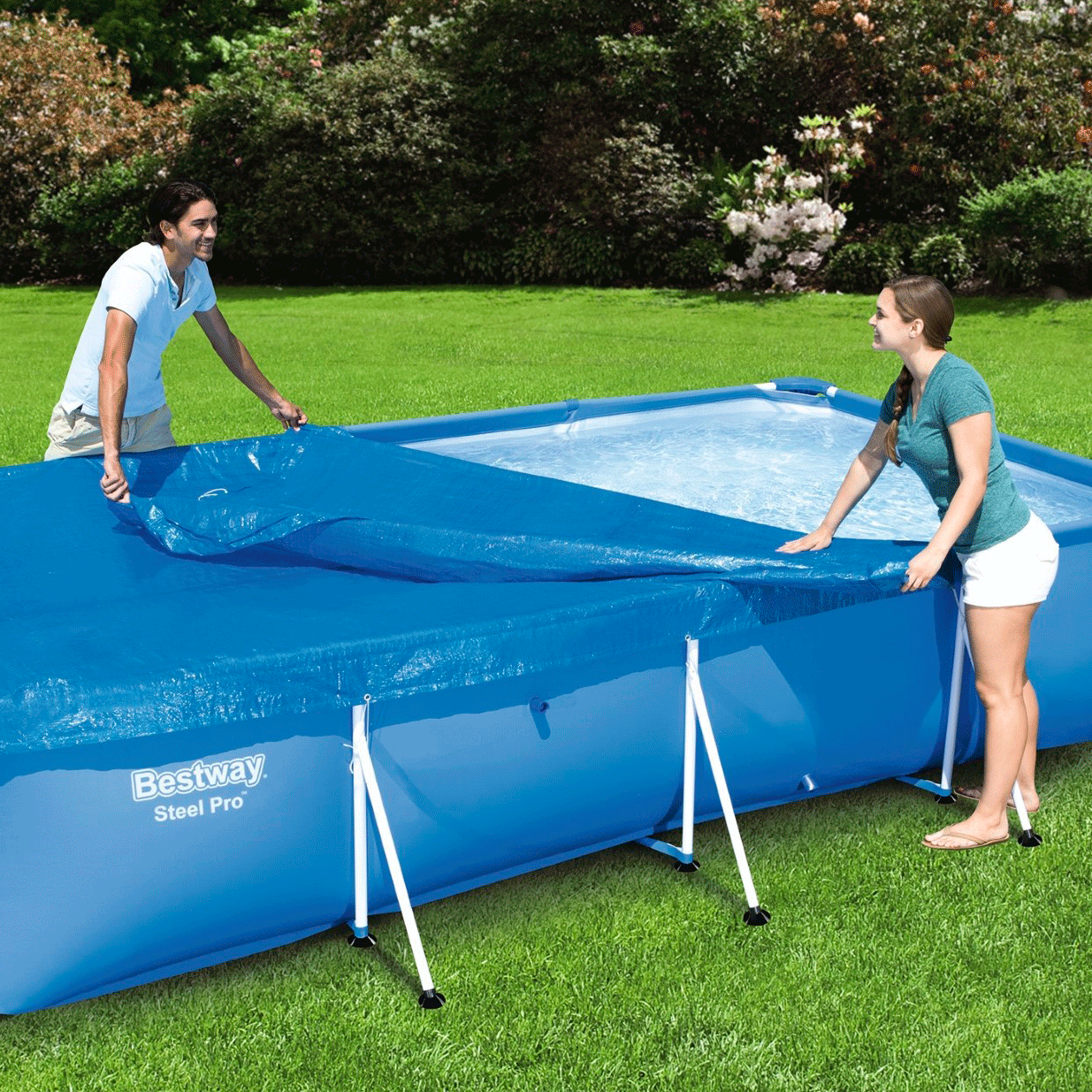 Zwembad afdekzeil 400x211 cm