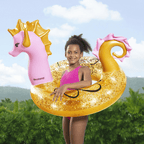 Zwemband zeepaard glitter 115 cm