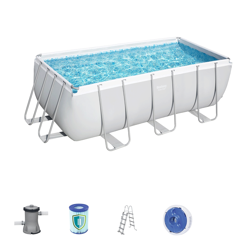 Power Steel frame zwembad 412x201x122 cm