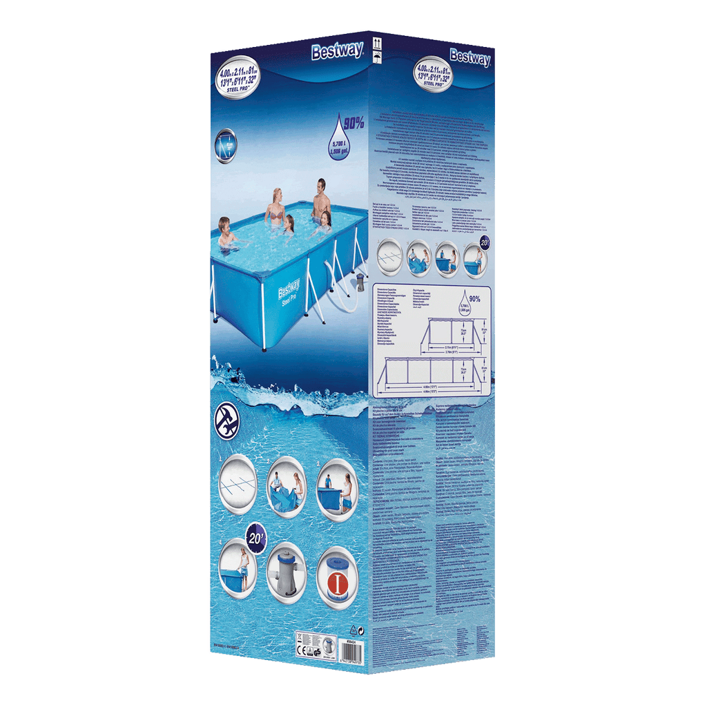 Steel Pro zwembad 400x211x81 cm (set)