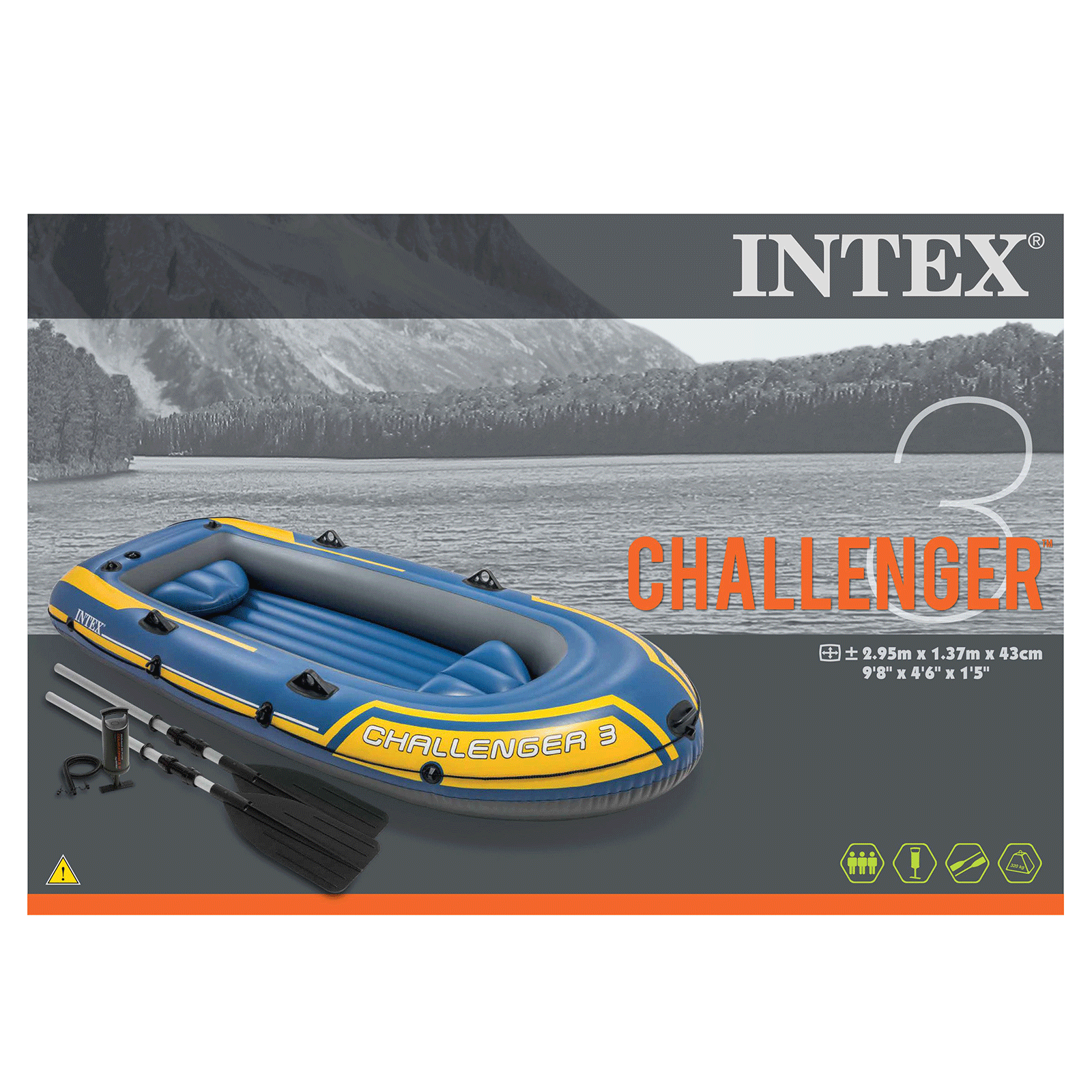 Opblaasboot Challenger 3 (set)