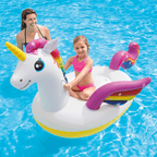 Opblaas Unicorn ride-on