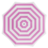 Strandparasol pink stripes 180 cm nylon