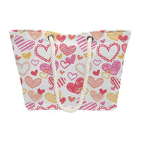 Strandtas Hearts