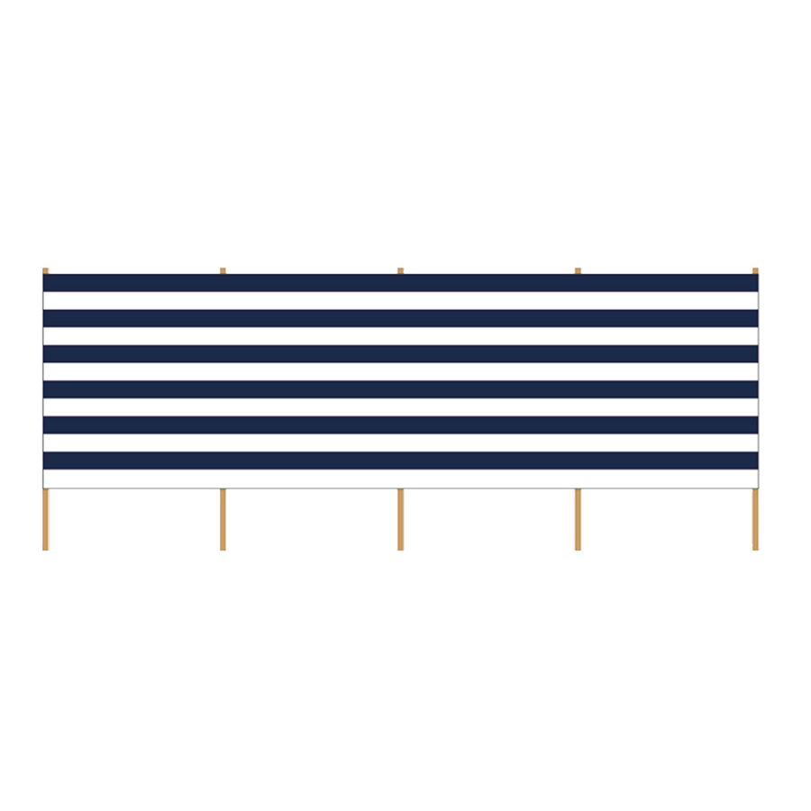 Strand windscherm 2.25 meter blauw wit