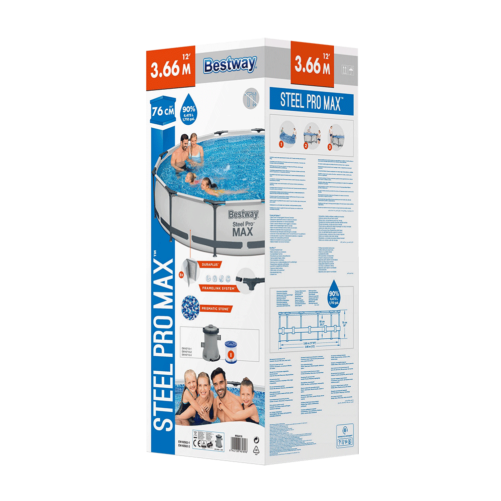 Steel Pro Max zwembad 366x76 cm (set)