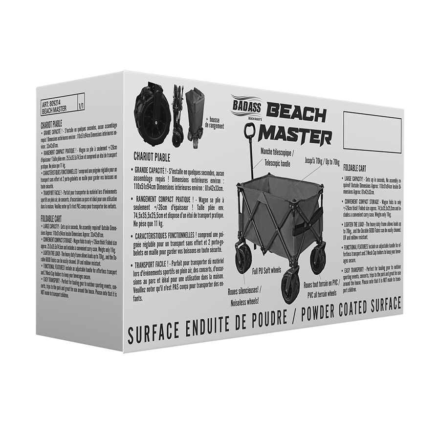 Opvouwbare bolderkar Beach Master