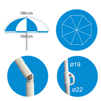 Strandparasol Rayures 180 cm